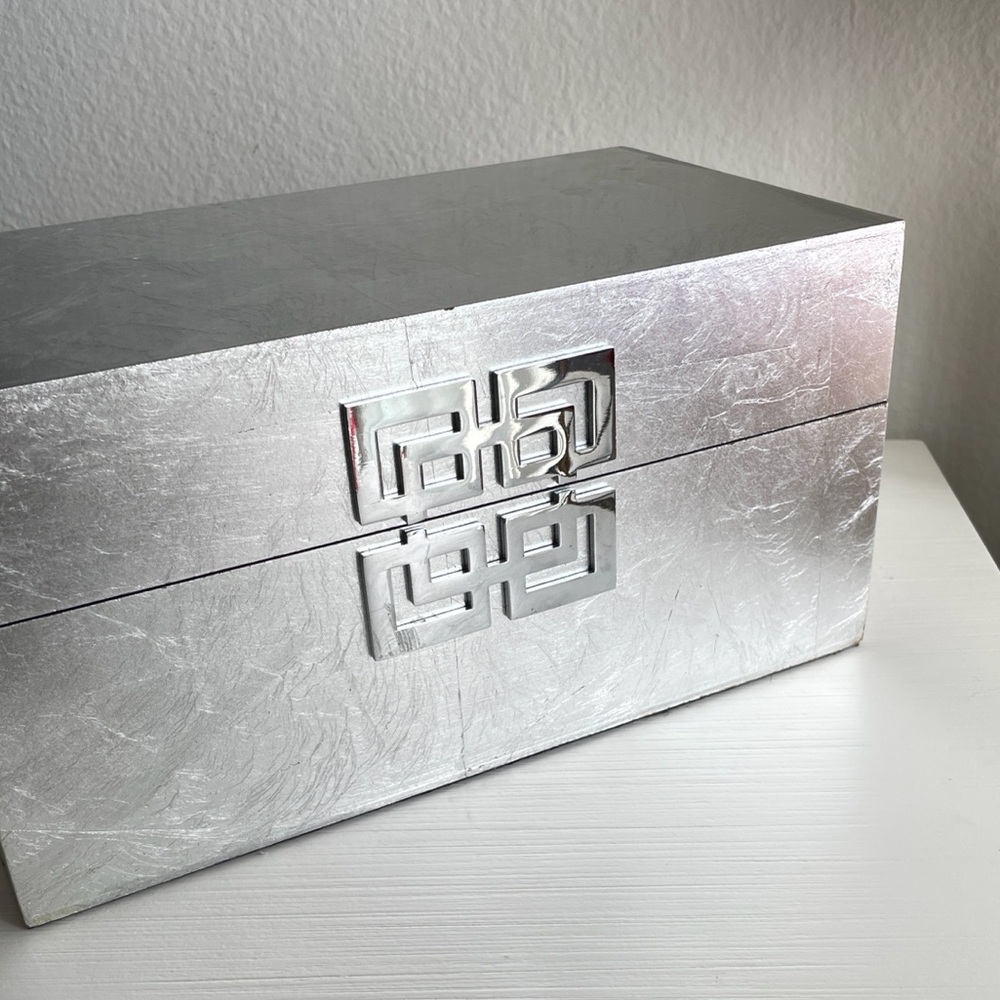 Z Gallerie Ming Silver Leaf Decorative Box | Small